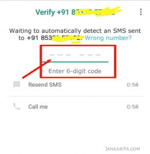 whatsapp code number